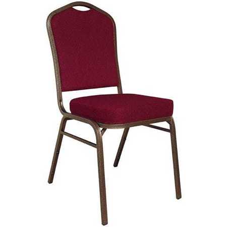 ATLAS COMMERCIAL PRODUCTS Copper Vein Banquet Chair, Solid Burgundy Upholstery CBC9BGFCF